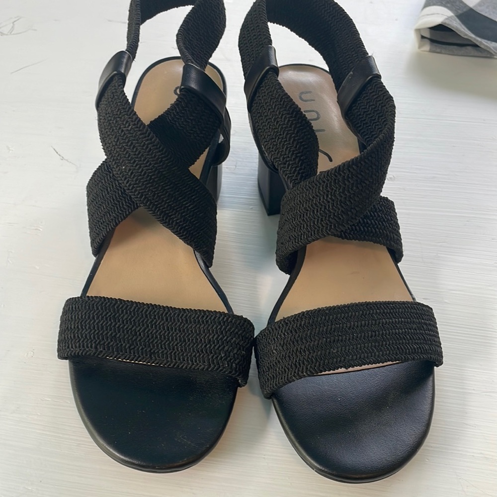 UNISA black sandals.